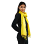Pure Handloom Tasar Silk Dyed Stole | Yellow