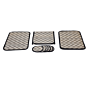 Elegant Black and White Table Mat Set -| 6 Mats, 1 Runner & 6 Coasters 