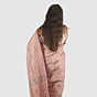 Authentic Maheshwari Cotton Silk Handloom Saree Blush Pink & Beige