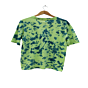 Stylish Tie-Dye T-Shirt in Green - 100% Cotton Bio Wash 