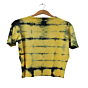 Stylish Tie-Dye T-Shirt in Yellow - 100% Cotton Bio Wash Crew Neck L Size