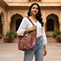 Colorful Embroidered Banjara Bag with Mirror Work & Codi Detailing | Daily Casual Tote