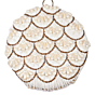 Stylish Velvet Round Clutch | White