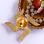 Antique Brass Swastik Diya | Red Velvet Box included