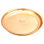 Prisha India Craft Pure Copper Hammered Serving Dinner Thali Plate set of 2