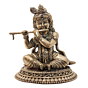 Brass Bal Gopal Idol for Home Temple, Janmashtami & Gift BH12425