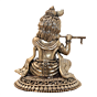 Brass Bal Gopal Idol for Home Temple, Janmashtami & Gift BH12425