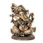 Brass Ganesha Pagdi Wala Idol for Home Mandir BH11919