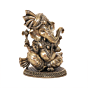 Brass Ganesha Pagdi Wala Idol for Home Mandir BH11919