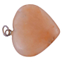 Peach Aventurine Heart Pendant for Reiki Healing