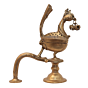 Brass Incense Burner with Peacock Statue for Home Temple & Decor BH12415