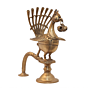 Brass Incense Burner with Peacock Statue for Home Temple & Decor BH12415