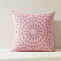 Blush Detail Pink Applique Cutwork Cushion Cover