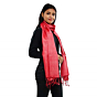 Pure Handloom Tasar Silk Dyed Stole | Red