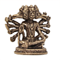 Mini Brass Panchmukhi Hanuman Idol for Protection, Pooja & Gift BH12451