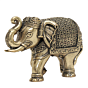 Brass Elephant Idol Decorative Lucky Elephant Statue for Home, Office & Vastu BH11891