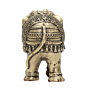 Brass Elephant Idol Small Decorative Lucky Elephant Statue for Home, Office & Vastu BH11892
