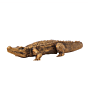 Brass Crocodile Mini Figurine Showpiece for Home Decor & Gift, BH12396