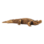 Brass Crocodile Mini Figurine Showpiece for Home Decor & Gift, BH12396