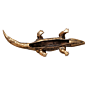 Brass Crocodile Mini Figurine Showpiece for Home Decor & Gift, BH12396