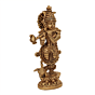 Lord Krishna Playing Flute Brass Murti BH11728