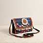 Blue Embroidered Sling Bag with Codi & Coins Detailing  