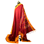 Authentic Kotpad Tribal Cotton Saree | Maroon Body with Mustard Aal-Dyed Border | Handwoven by Koraput Artisans