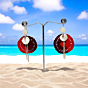 Crochet Shell Dangler Earrings | Maroon