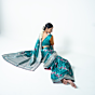 Mohini  Turquoise Banarasi Saree for Women