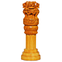 Handmade Wooden Ashok Pillar | 4 Inch