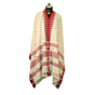 Authentic Kotpad Handloom Cotton Dupatta | Natural Aal Dyed Tribal Weave | Off-White & Maroon Dupatta with Traditional Motifs | Handwoven by Koraput Artisans