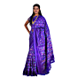 Pochampally Ikat All-Over Design Silk Saree Purple with Zari