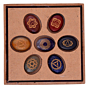 Handmade Seven Chakra Engraved Stones Set