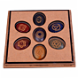 Handmade Seven Chakra Engraved Stones Set