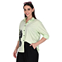 AWWRAT Womens Oversized Applique Patchwork Shirt , Green 