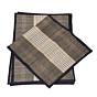 Elegant Handloom Table Mat Set | Black and White