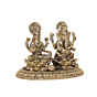 Brass Ganesha  Lakshmi Idol for Pooja Ganesh Laxmi Brass Murti for Home Temple BH11359