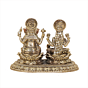 Brass Ganesha  Lakshmi Idol for Pooja Ganesh Laxmi Brass Murti for Home Temple BH11359