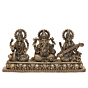Decorative Brass Ganesha Lakshmi Saraswati Murti for Pooja & Diwali Decoration BH10036