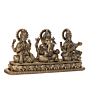Decorative Brass Ganesha Lakshmi Saraswati Murti for Pooja & Diwali Decoration BH10036