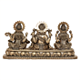 Decorative Brass Ganesha Lakshmi Saraswati Murti for Pooja & Diwali Decoration BH10036