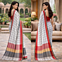 Gamcha saree White check with Blouse
