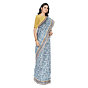 Tasar Dobby Silk Printed Saree | Blue