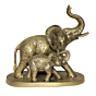 Brass Elephant Showpiece | Large Heavy Brass Elephant Statue for Home & Office Decor BH11840