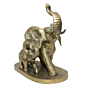 Brass Elephant Showpiece | Large Heavy Brass Elephant Statue for Home & Office Decor BH11840