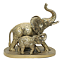 Brass Elephant Showpiece | Large Heavy Brass Elephant Statue for Home & Office Decor BH11840