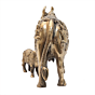 Brass Kamdhenu Cow with Calf Idol Sacred Gau Mata Statue for Home Temple, Vastu & Gift, BH12275