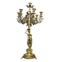 Brass Lady Candle Stand | Large Decorative Brass Statue Candle Holder for Home Decor, BH11853