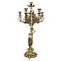 Brass Lady Candle Stand | Large Decorative Brass Statue Candle Holder for Home Decor, BH11853