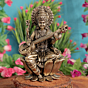 Small Goddess Saraswati Murti for Pooja, Study Table & Office Desk BH11980